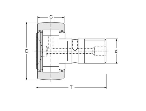 Rolka wałeczkowa z trzpieniem NUKR90 X A INA, 30 x 90 x 35 - 2
