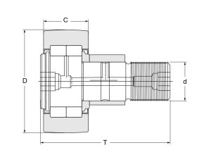 Rolka wałeczkowa z trzpieniem, mimośrodowa NUKRE62 A INA, 28 x 62 x 29 - image 2