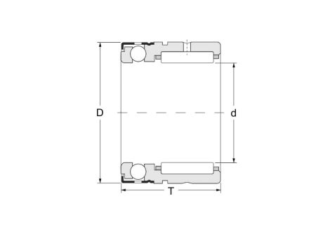 Łożysko kombinowane NX20 XL INA 20 x 30 x 28 - 2