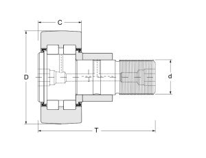 Rolka wałeczkowa z trzpieniem PWKR62 2RS XL INA, 24 x 62 x 28 - image 2