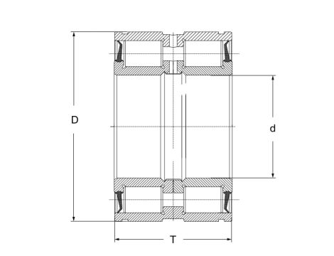 Łożysko walcowe dwurzędowe SL045015 PP 2NR INA, 75 x 115 x 54 - 2