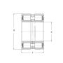 Łożysko walcowe dwurzędowe SL04 5020PP2NR FBJ, 100 x 150 x 67 - 3