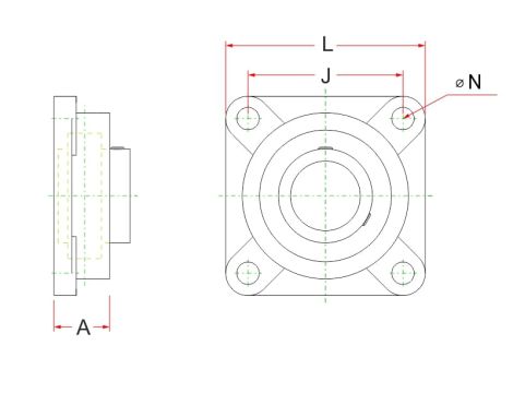 Zespół z oprawą żeliwną UCF209 26 FBJ - 2