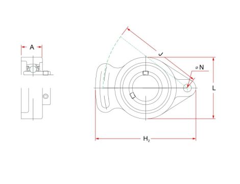Zespół z oprawą żeliwną UCFA205 FBJ - 2