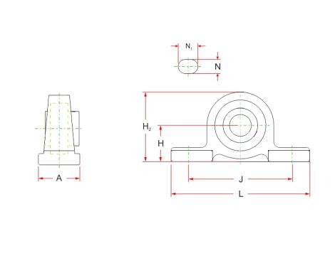Zespół z oprawą żeliwną UCPA204 FBJ - 2