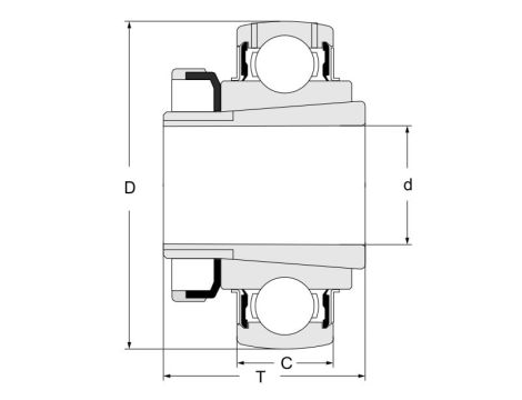Łożysko samonastawne z otworem stożkowym UK211 FBJ, 55 x 100 x 35 - 2