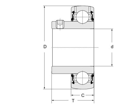 Łożysko samonastawne US.201.G2 SNR, 12 x 40 x 22 - 3