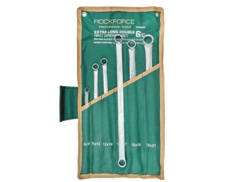 ROCKFORCE KLUCZ OCZKOWY DŁUGI kpl. 6el. (8-21mm) /ETUI