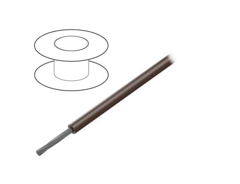 3079 BR005 Przewód na rolce o długości 30,5m linka Cu, 600V PVC brązowy 14 AWG