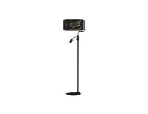Lampa stojąca SENSO Black/Gold 1xE27 + 1x mini GU10 MLP7300 Milagro