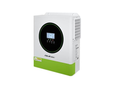 Qoltec Hybrydowy inwerter solarny Off-Grid 3500W 100A 24V MPPT BMS opcja Wi-fi Sinus Power factor 1.0