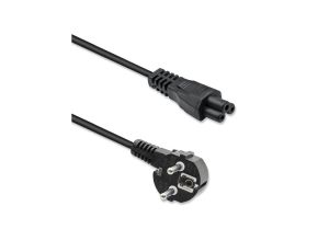 Qoltec Kabel zasilający kątowy SCHUKO IEC C5 Koniczynka 3x1.0mm 1.5m