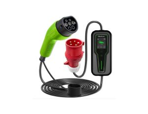 Qoltec Mobilna ładowarka do samochodu elektrycznego EV z regulacją 2w1 Typ2 7kW 230V LCD Przenośna Wallbox 5m