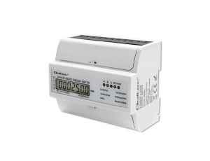 Qoltec Trójfazowy dwukierunkowy elektroniczny licznik miernik zużycia energii na szynę DIN 400V 100A LCD 4P