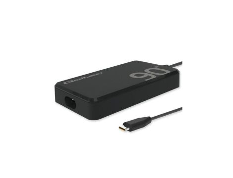Qoltec Ładowarka sieciowa 90W GaN Super Fast SLIM PD 5-20V 4.5A USB-C 3.1 Laptop MacBook Smartfon + kabel