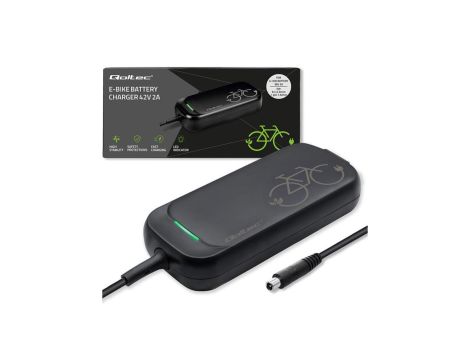 Qoltec Szybka Ładowarka do roweru skutera elektrycznego XIAOMI 36V 42V 2A 8.0*8.0mm+pin wodoodporna +kabel zasilający