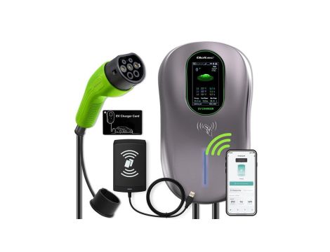 Qoltec Stacja ładowania EV 2w1 Typ2 22kW Wi-fi LCD 3 fazy Wallbox 5m