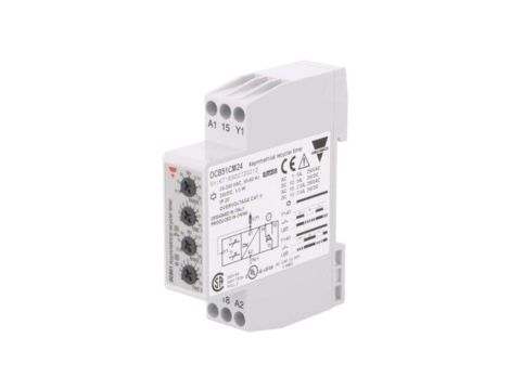 DCB51CM24 Przekaźnik czasowy, 0,1s100h, SPDT, 250VAC/5A,24VDC/5A, Szczelność: IP20