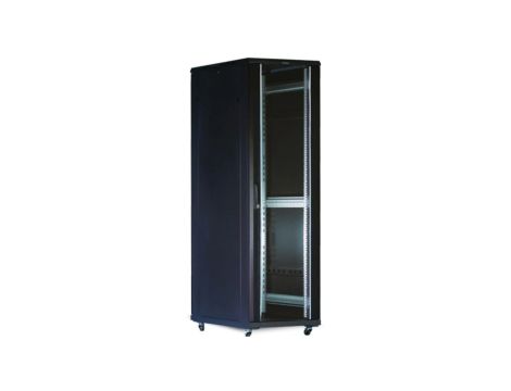 Szafa stojąca RACK 19 42U 600x800mm drzwi szklane czarna TOTEN G7