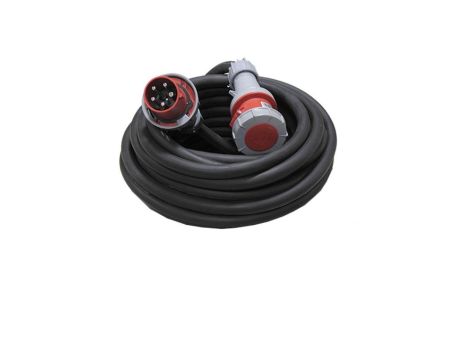 Przedłużacz budowlany trójfazowy elCORD CEE 125A 400V IP67 25m H07RN-F 5G35 z wtyczką i gniazdem CEE 125A-5P IP67 30565250