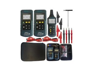 Wykrywacz przemysłowy PREMIUM do kabli i rur prowadzonych w ścianie, podłodze i ziemi z dwoma nadajnikami FORSCHER FS801D-2T