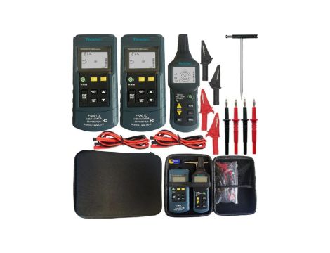 Wykrywacz przemysłowy PREMIUM do kabli i rur prowadzonych w ścianie, podłodze i ziemi z dwoma nadajnikami FORSCHER FS801D-2T