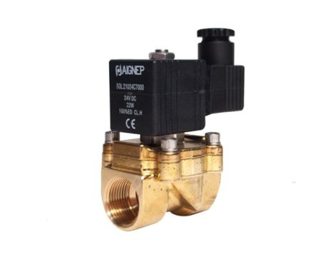 Zawór elektromagnetyczny membranowy 2/2 NC, G 3/8, NBR, 0-16 bar, DN14, 24V DC, normalnie zamknięty