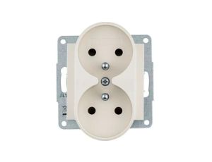 B.Kwadrat Gniazdo x2 podwójne krem do systemu ramkowego 5361878982