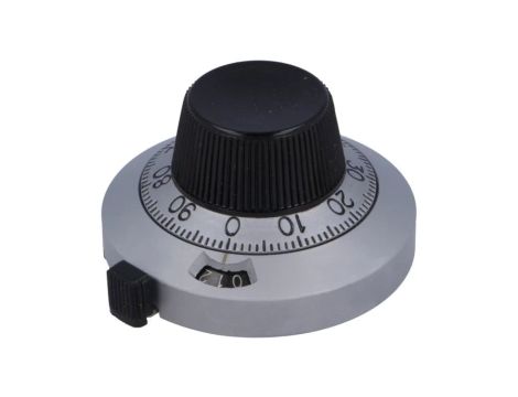 G-21-1-11 Gałka precyzyjna z licznikiem, Śr.osi: 6,35mm, Ø46x25,4mm