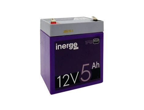 Akumulator VRLA AGM 12V 5Ah (żywotność 6-9lat) INERGE PRO IN-12-5-AL