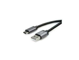 ROLINE USB 2.0 Kabel, C - A, M/M, zwart, 0,8 m