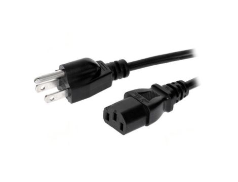 SN22-3/18/3BK Kabel: 3x18AWG, IEC C13 żeński,NEMA 5-15 (B) wtyk, 3m, 10A