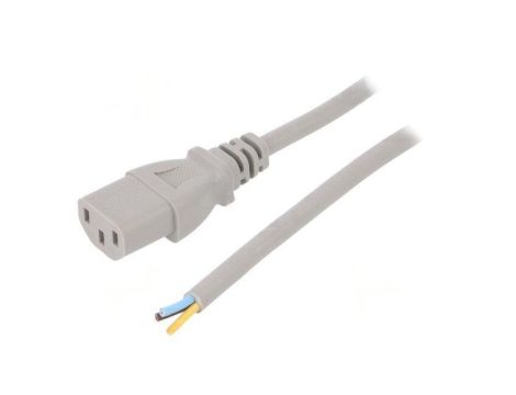 SN31-3/07/1GY Kabel: 3x0,75mm2, IEC C13 żeński, 1m, 10A