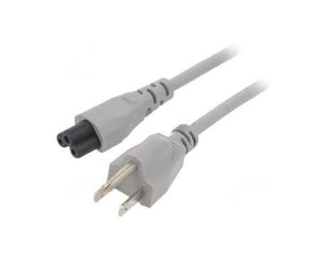 SN35-3/18/1GY Kabel: 3x18AWG, IEC C5 żeński,NEMA 5-15 (B) wtyk, 1m