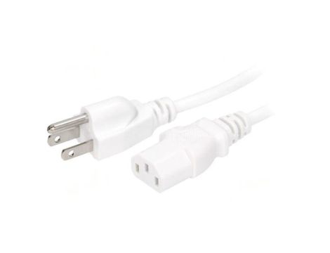 SN22-3/18/2WH Kabel: 3x18AWG, IEC C13 żeński,NEMA 5-15 (B) wtyk, 2m