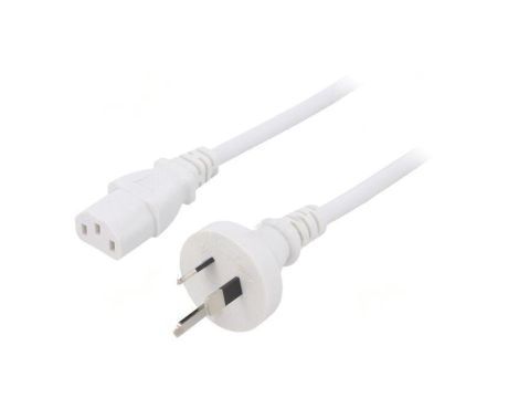 SN27-3/10/1WH Kabel: 3x1mm2, AS/NZS 3112 (I) wtyk,IEC C13 żeński, 1m, 10A