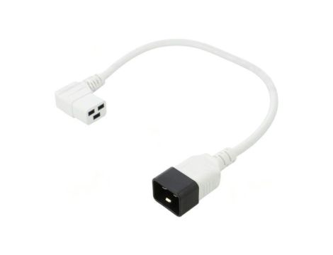 WN116-3/15/0.5WH Kabel: 3x1,5mm2, IEC C19 żeński kątowy,IEC C20 męski, 0,5m