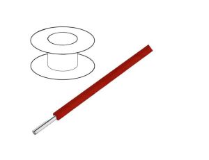 2841/1-RD005 Przewód HookUp Wire d: 30AWG drut Cu PTFE czerwony 250V 30,5m
