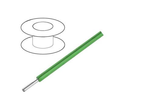 3050/1-GR005 Przewód HookUp Wire d: 24AWG drut Cu PVC zielony 300V 30,5m
