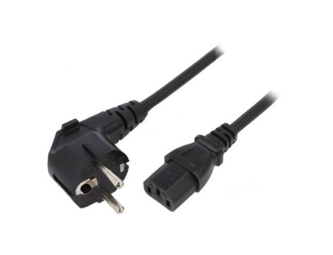 SN311-3/10/4BK Kabel: 3x1mm2, CEE 7/7 (E/F) wtyk kątowy,IEC C13 żeński, 4m