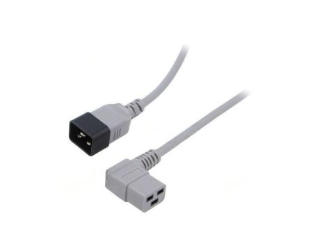 WN116-3/15/1GY Kabel: 3x1,5mm2, IEC C19 żeński kątowy,IEC C20 męski, 1m