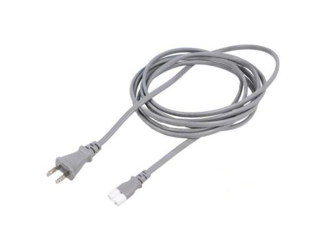 Kabel: 2x0,75mm2, IEC C7 żeński,JIS 8303 wtyk, 1,8m LT-819+537B VCTFK 2X0.75 1.8M GRY