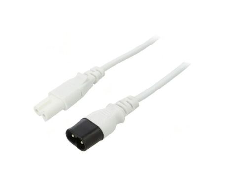 SN46-2/07/0.5WH Kabel: 2x0,75mm2, IEC C7 żeński,IEC C8 męski, 0,5m