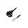 Kabel: 3x1,5mm2, CEE 7/7 (E/F) wtyk kątowy, 1,8m LT322 H05VV-F 3X1.5 1.8M BLK