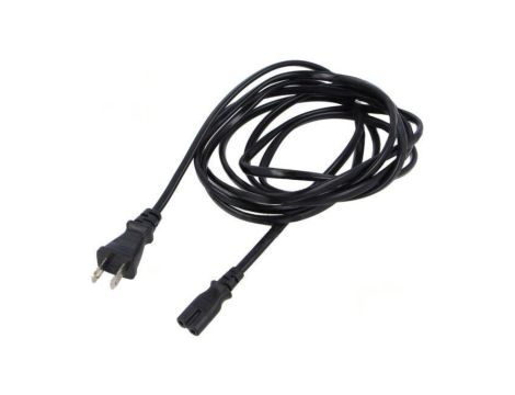 Kabel: 2x0,75mm2, IEC C7 żeński,JIS 8303 wtyk, 3m, 7A LT-819+537B VCTFK 2X0.75 3M BLK