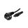 Kabel: 3x0,75mm2, CEE 7/7 (E/F) wtyk kątowy,IEC C5 żeński LT-322+535 H05VV-F 0.75/3C BLK 1M