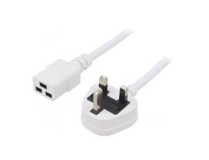 SN317-3/15/5.0WH Kabel: 3x1,5mm2, BS 1363 (G) wtyk,IEC C19 żeński, 5m
