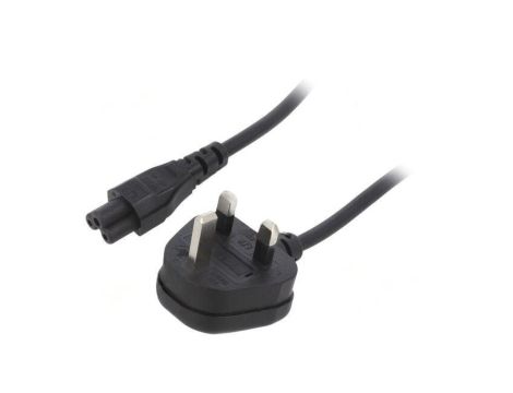 SN33-3/07/1.8BK Kabel: 3x0,75mm2, BS 1363 (G) wtyk,IEC C5 żeński, 1,8m, 3A