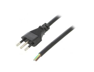S26-3/10/1.8BK Kabel: 3x1mm2, CEI 23-50 (L) wtyk, 1,8m, 10A