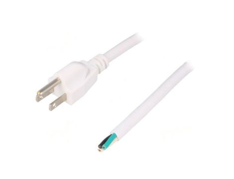 S21-3/16/3.5WH Kabel: 3x16AWG, NEMA 5-15 (B) wtyk, 3,5m, 13A